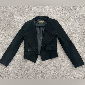 Vintage Suede Leather Cropped Jacket LEATHER KING